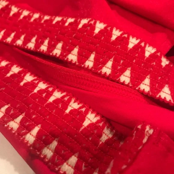 1 Left! TOPSHOP red zebra stripe crossback swimsuit - Picture 8 of 8